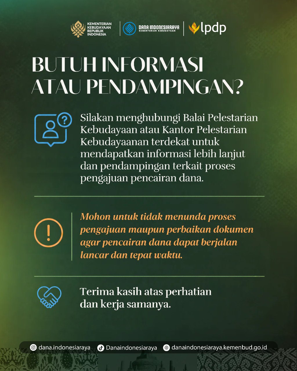 Butuh Informasi atau Pendampingan Pencairan Dana?